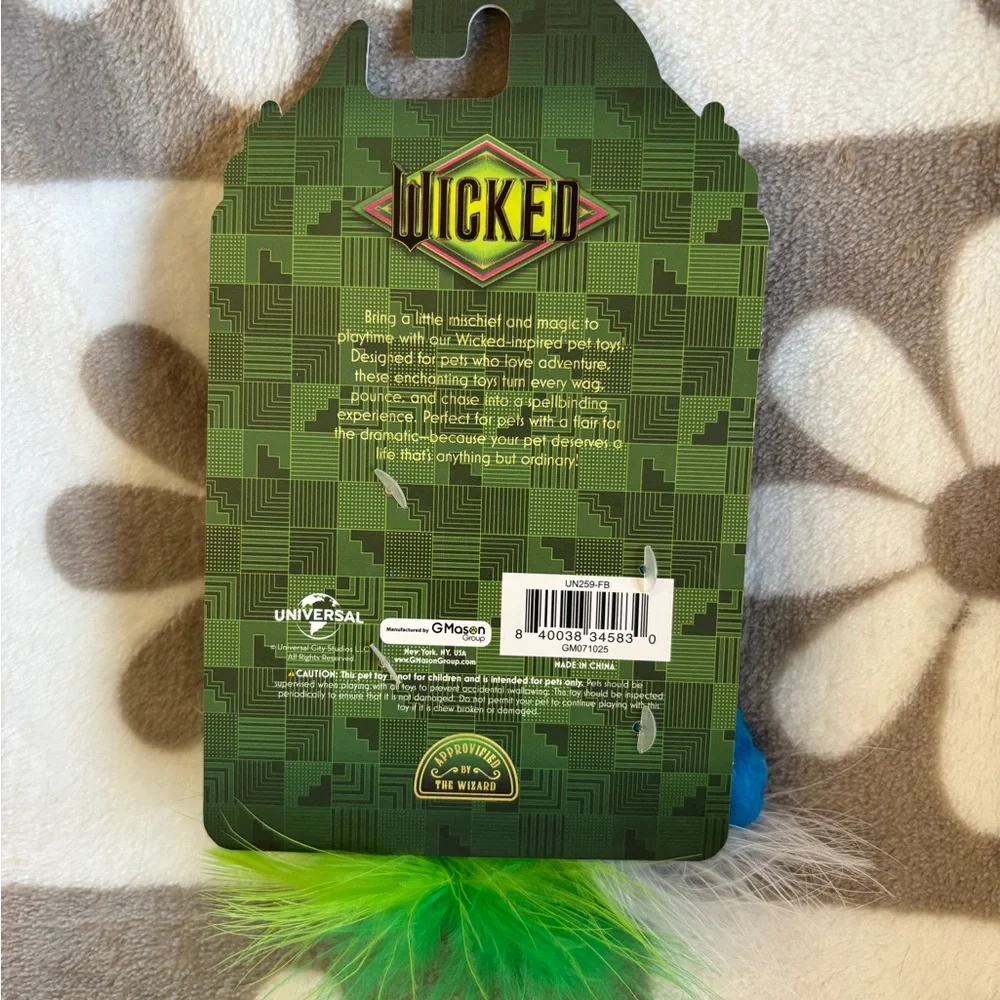 Wicked Green and Blue Feathered Cat Toys